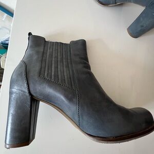 Bluish Gray Ankle Boots